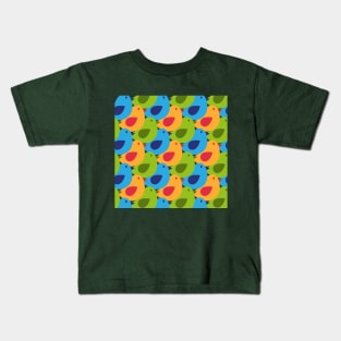 Coloured birds pattern Kids T-Shirt